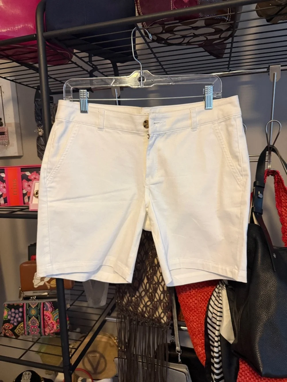 a.n.a White Women's Cotton-Blend Bermuda Shorts - Picture 1 of 6